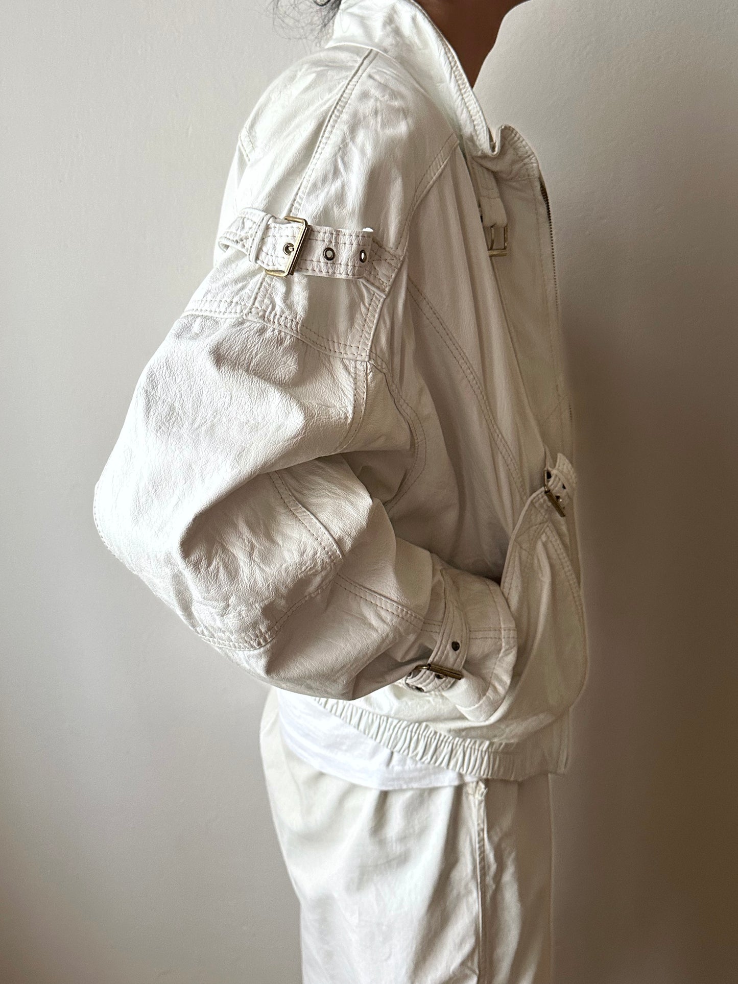 White leather jacket, Italy