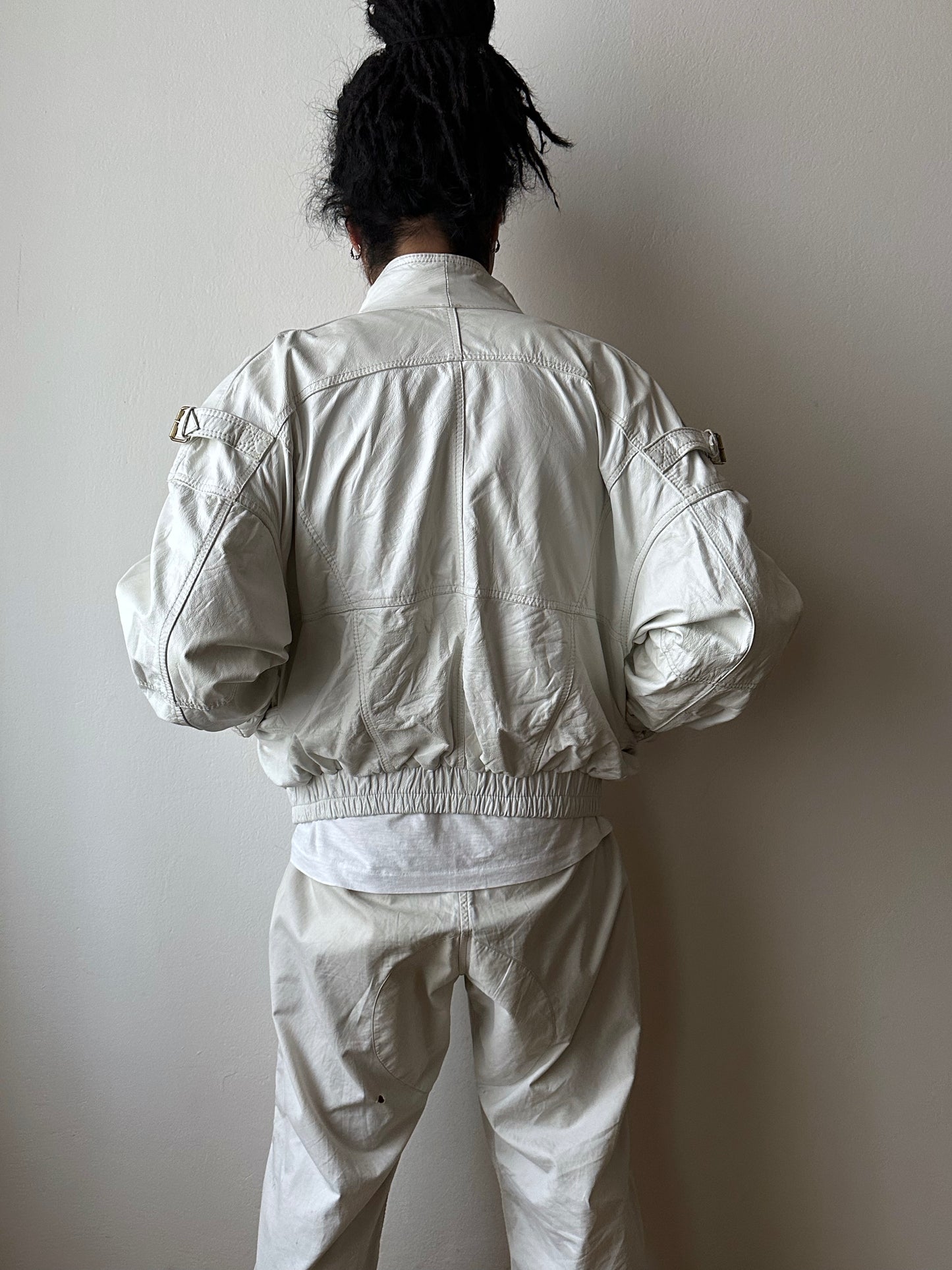 White leather jacket, Italy