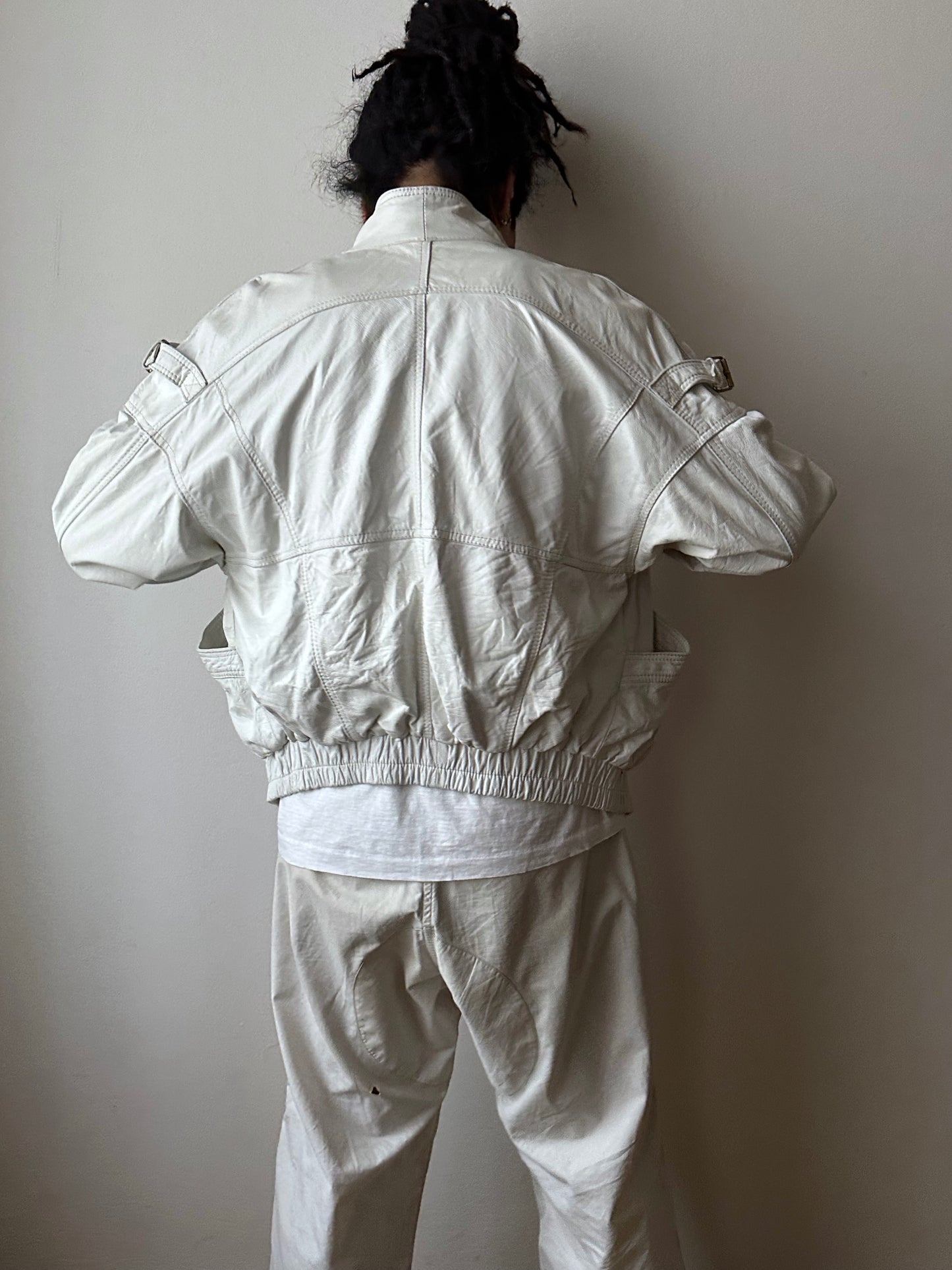 White leather jacket, Italy