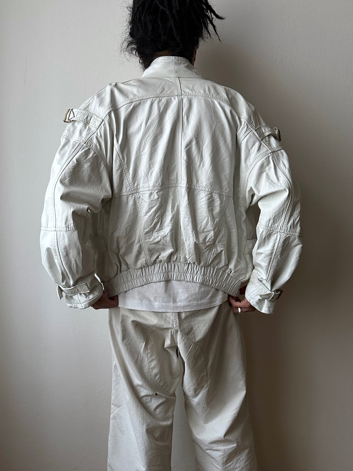 White leather jacket, Italy