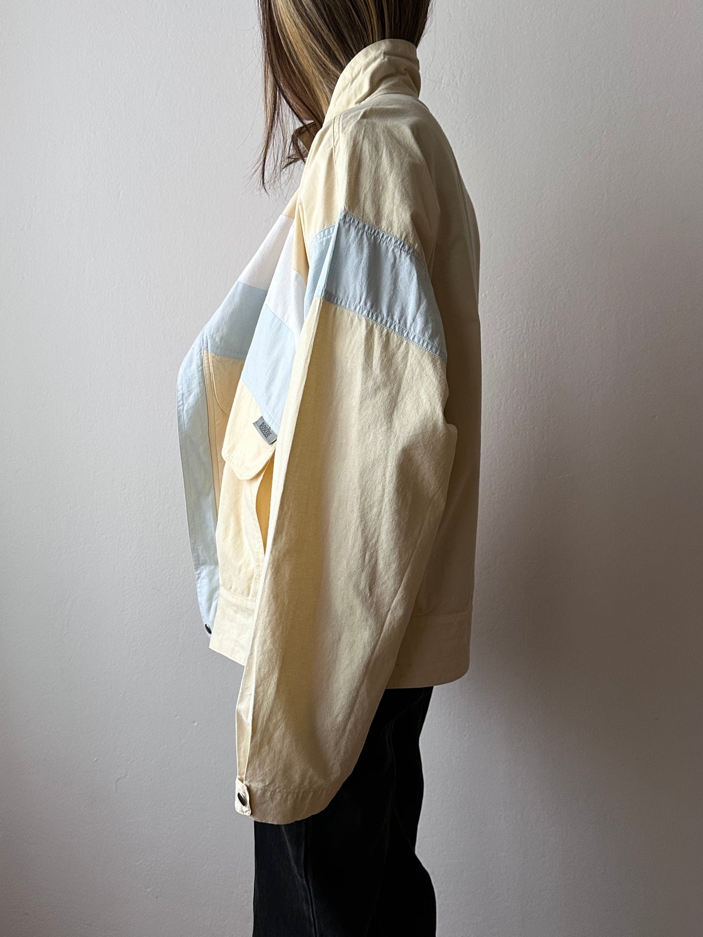 80s cotton asymmetry spring jacket