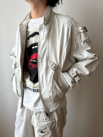 White leather jacket, Italy