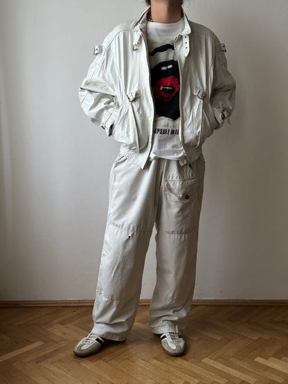 White leather jacket, Italy