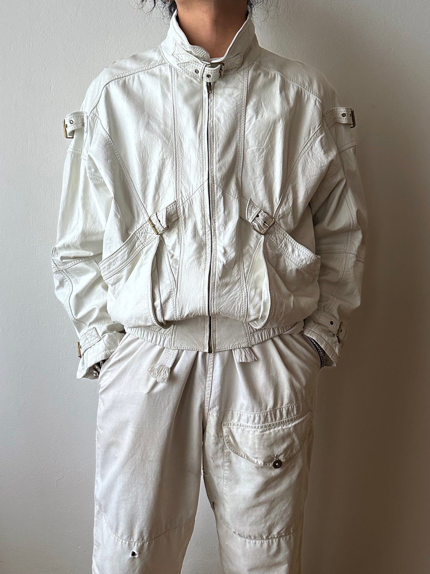 White leather jacket, Italy