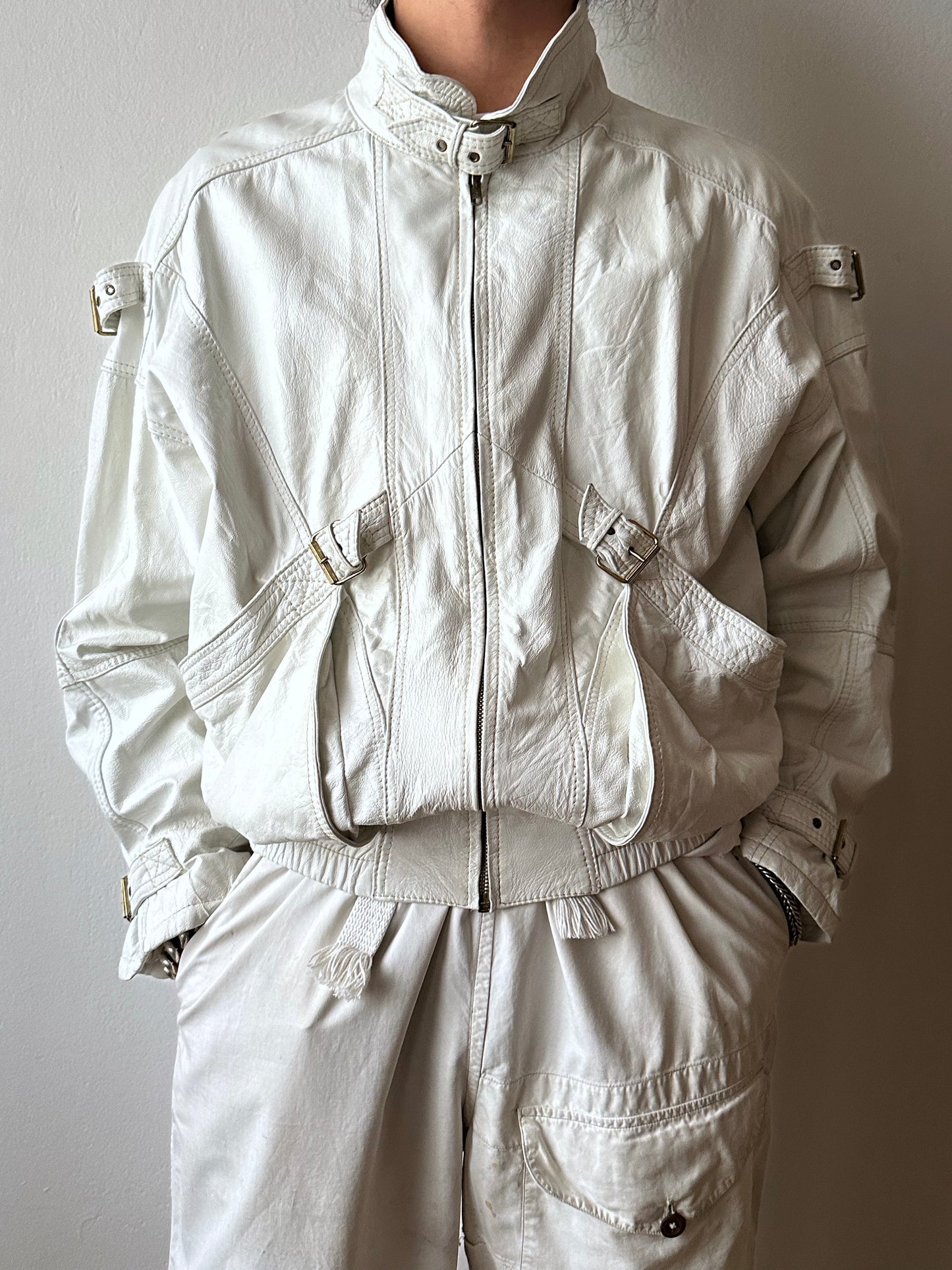 White leather jacket, Italy