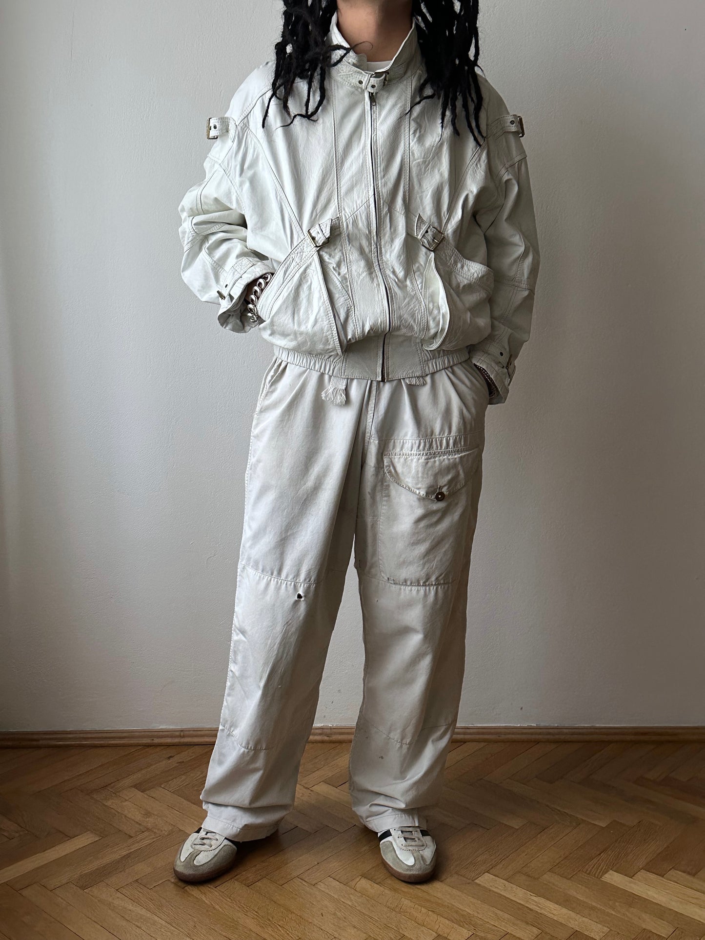 White leather jacket, Italy