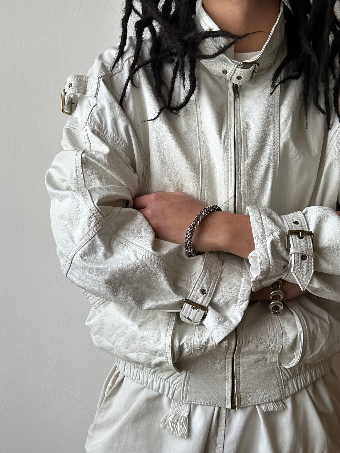 White leather jacket, Italy