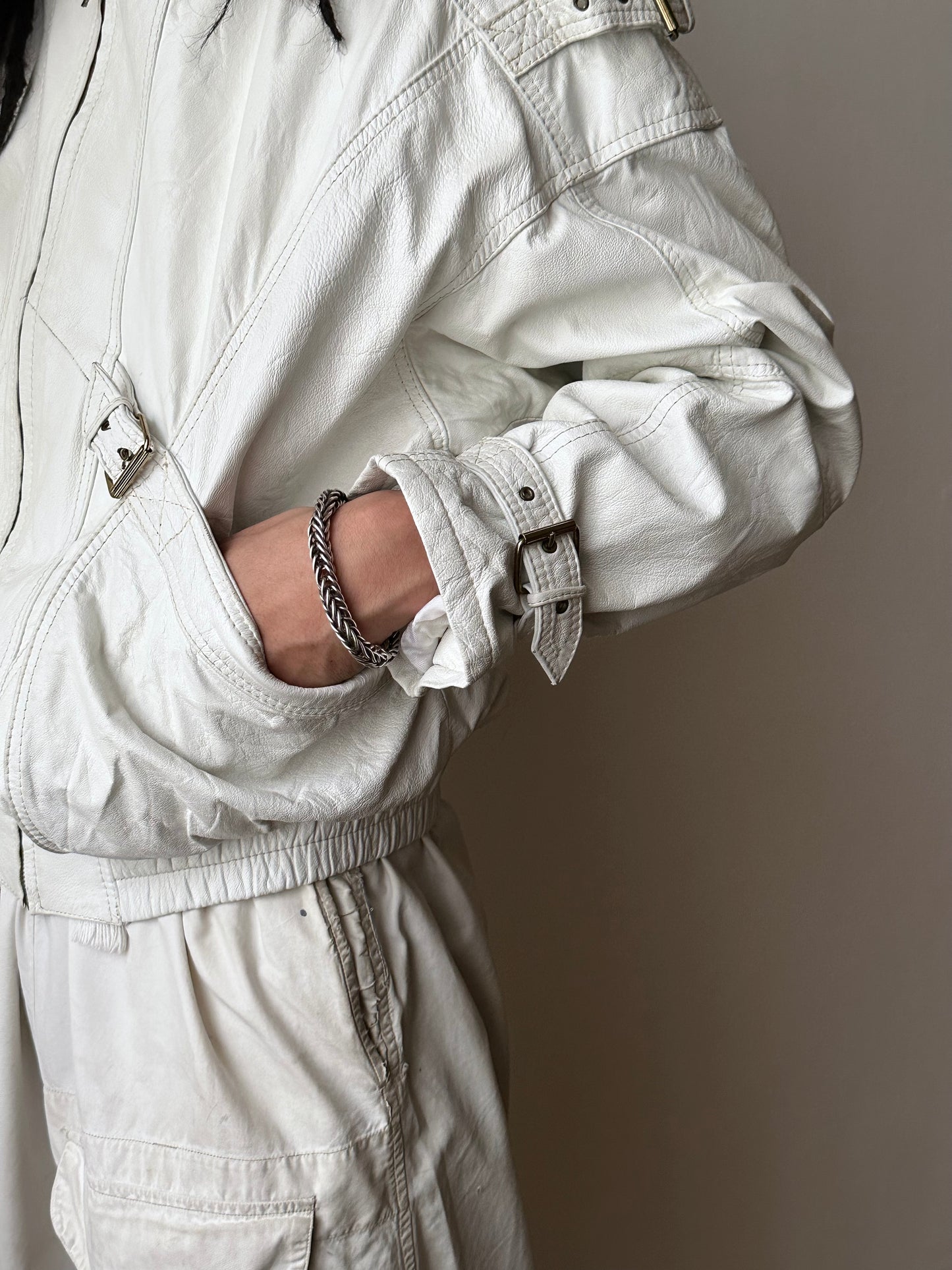 1950-62s HERMÉS braided silver bracelet