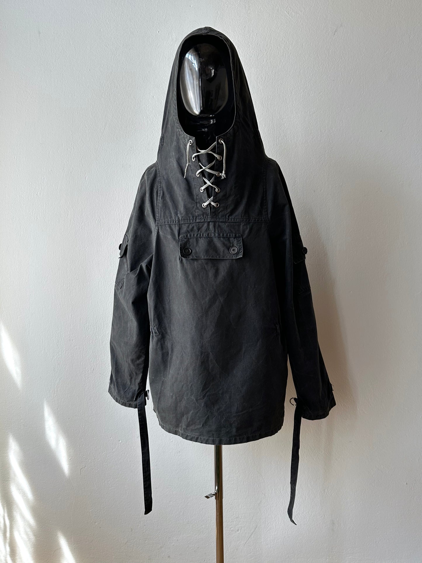 1960s Black cotton smock