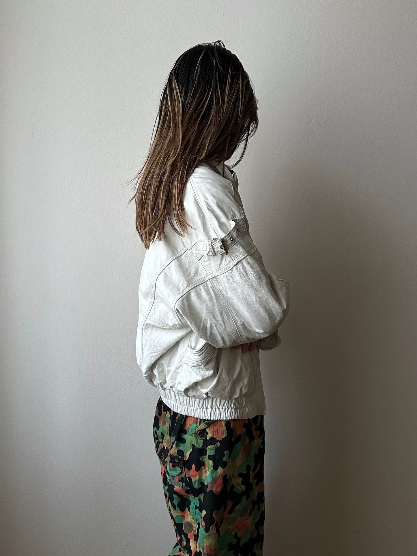White leather jacket, Italy