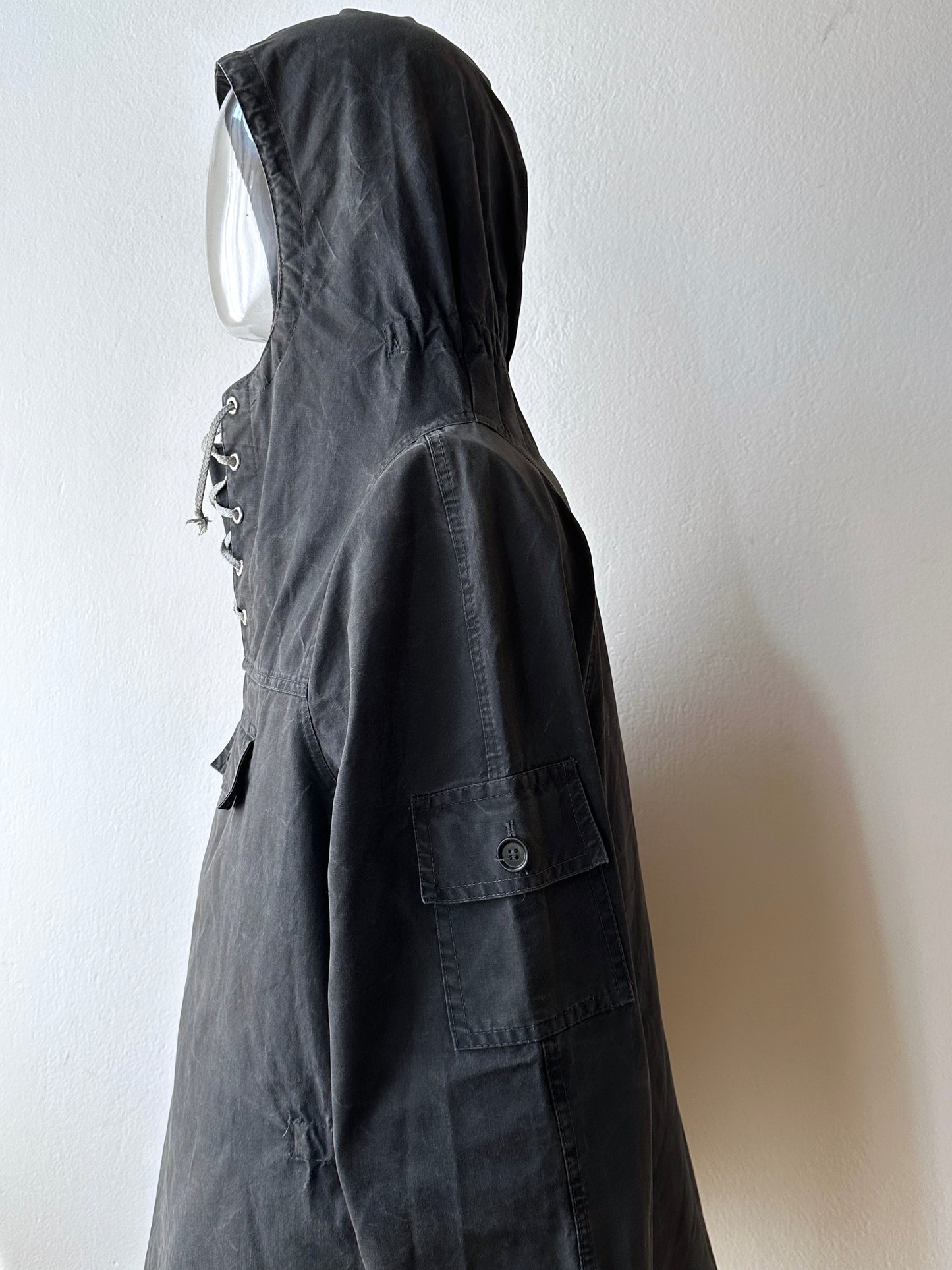 1960s Black cotton smock