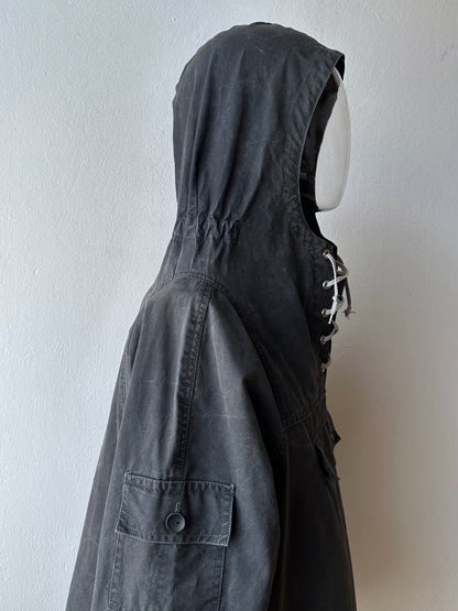 1960s Black cotton smock