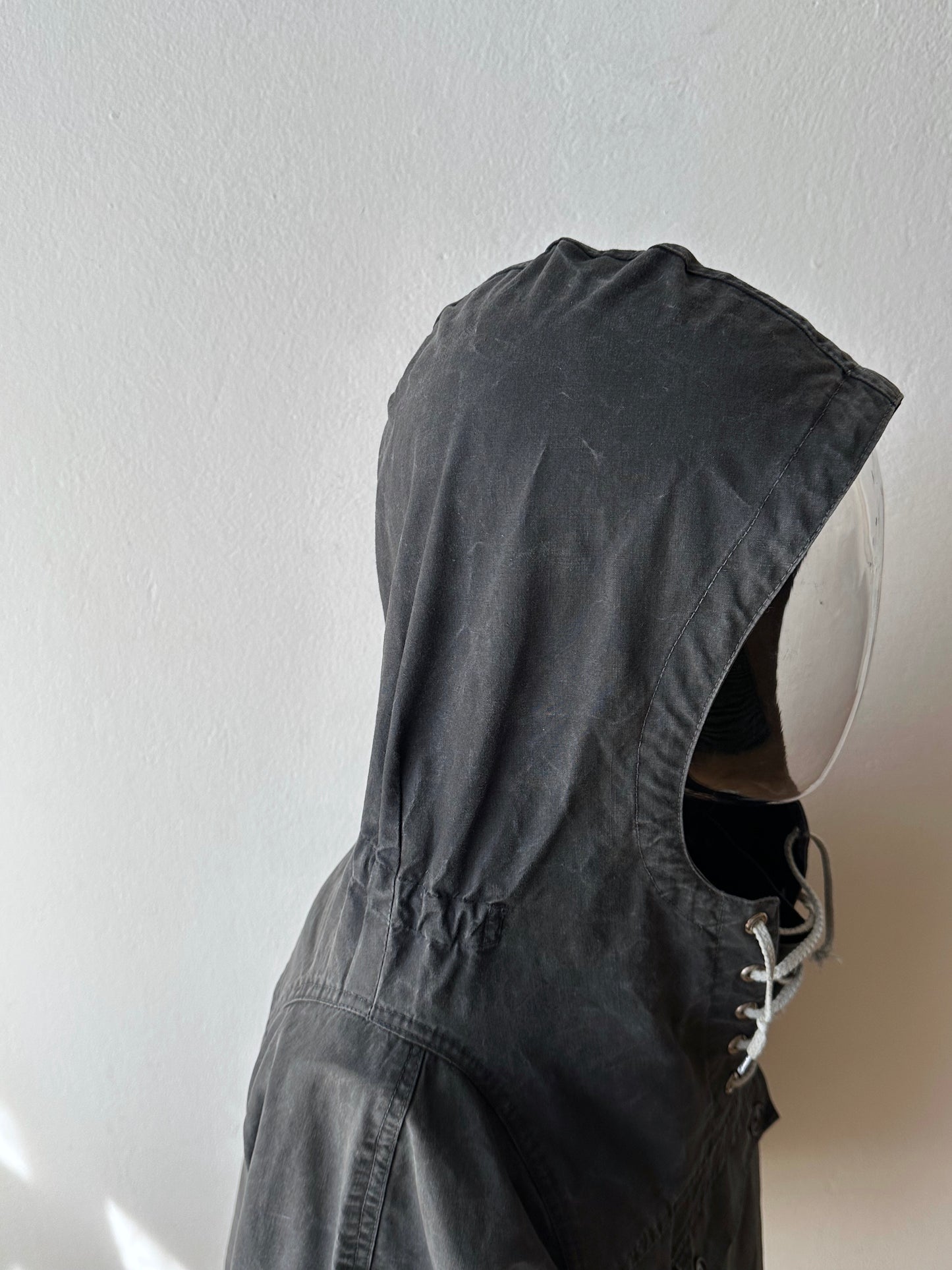 1960s Black cotton smock