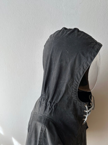 1960s Black cotton smock