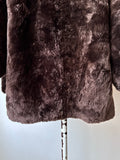 60s handmade real fur warm brown