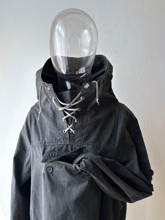 1960s Black cotton smock