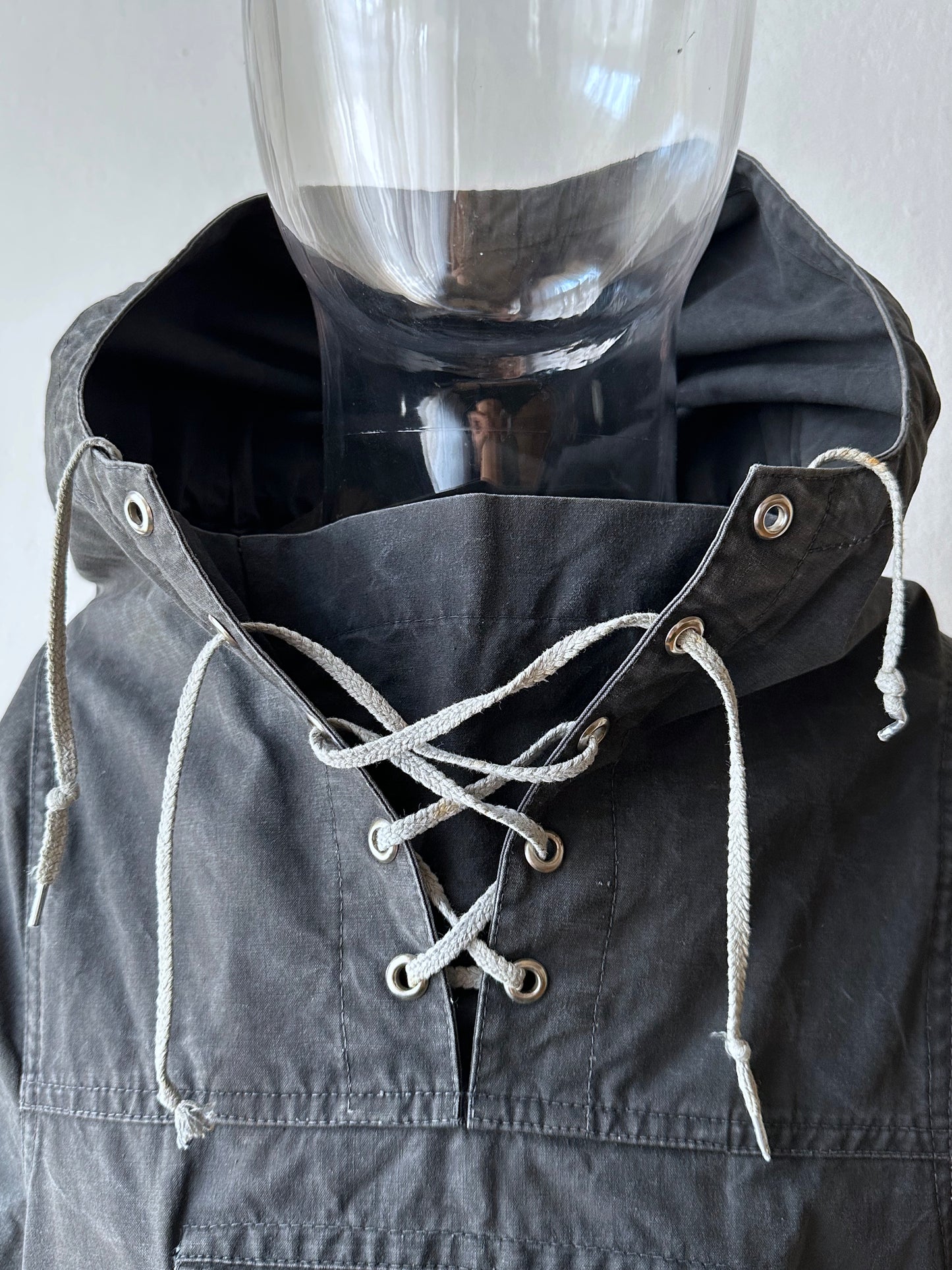 1960s Black cotton smock