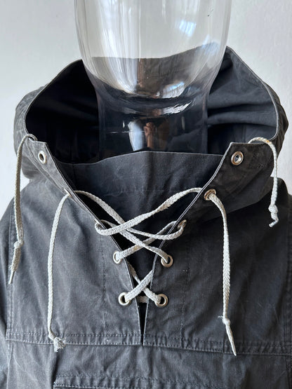 1960s Black cotton smock