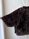 60s handmade real fur warm brown