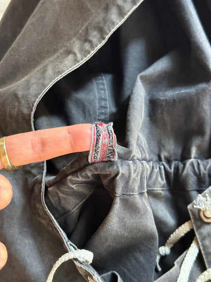 1960s Black cotton smock