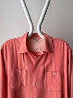 50's Rayon shirt 1950's open collar