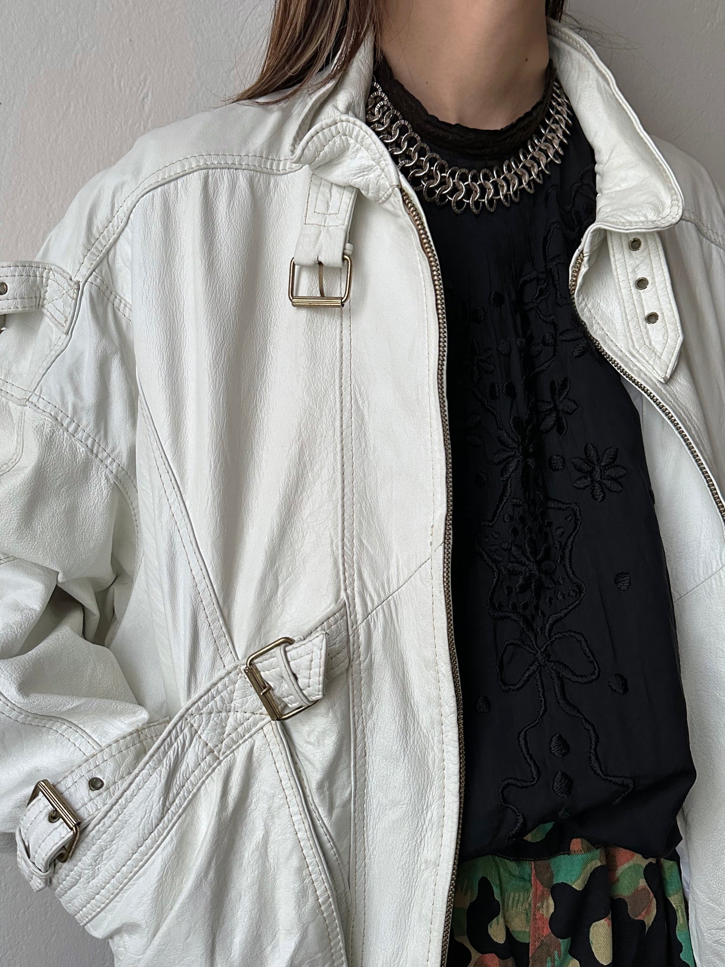 White leather jacket, Italy