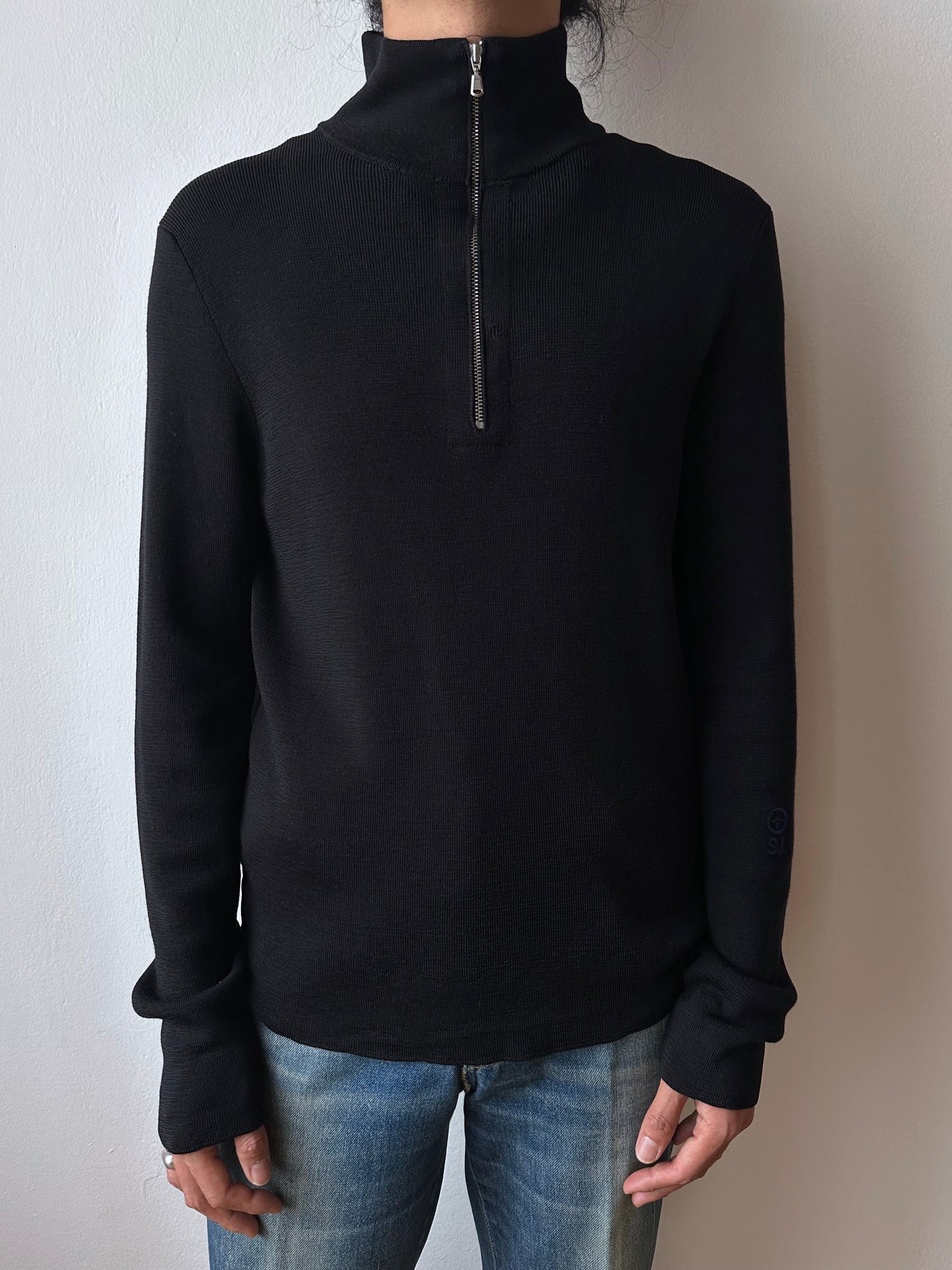 Stone Island Denims ストーンアイランド early 2000's 2006's Black wool jumper Vintage ヴィンテージ TOTO Praha Vintage clothing store Antique shop 古着屋 プラハ Prague アンティークストア