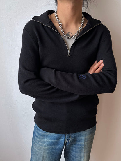 Stone Island Denims ストーンアイランド early 2000's 2006's Black wool jumper Vintage ヴィンテージ TOTO Praha Vintage clothing store Antique shop 古着屋 プラハ Prague アンティークストア