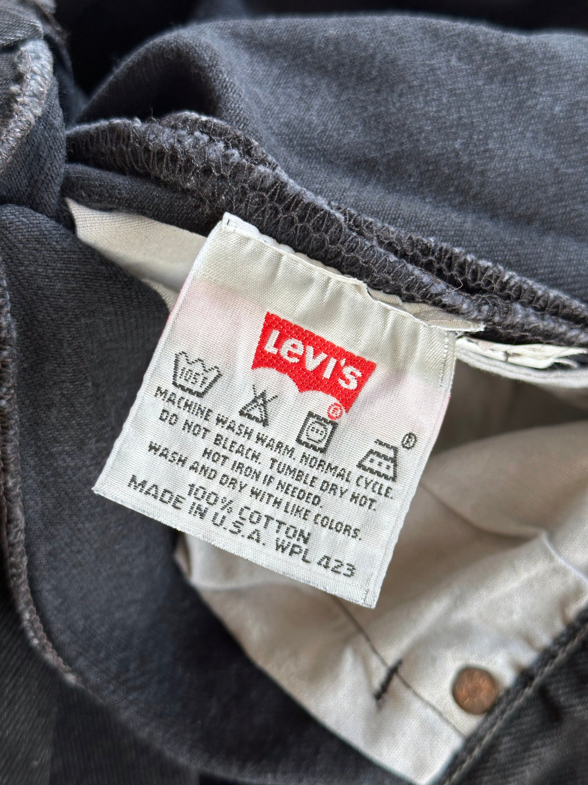 1990s Levi's Black Denim 501 Made in USA 90年代 リーバイス  黒  デニム TOTO Praha 古着屋 Vintage ヴィンテージ プラハ Prague Vintage clothing store shop  