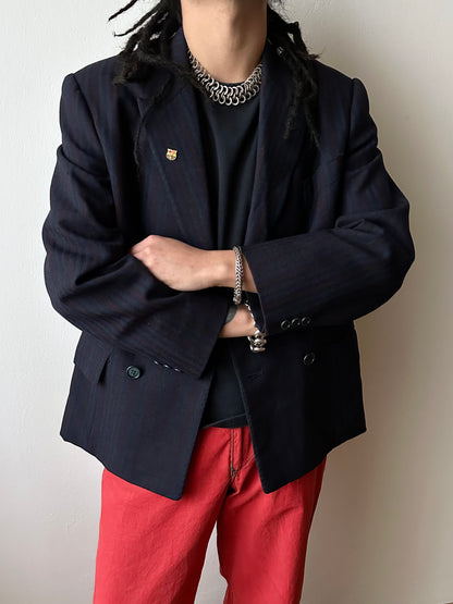 France vintage metal chainmail necklace