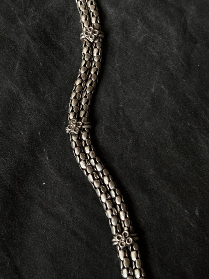 925 double serpent craft bracelet