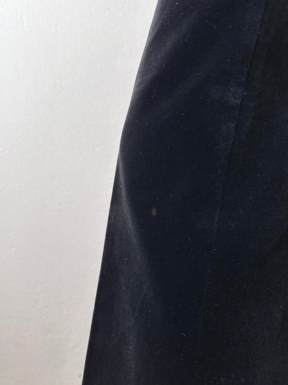 70s Black velvet trousers - w28