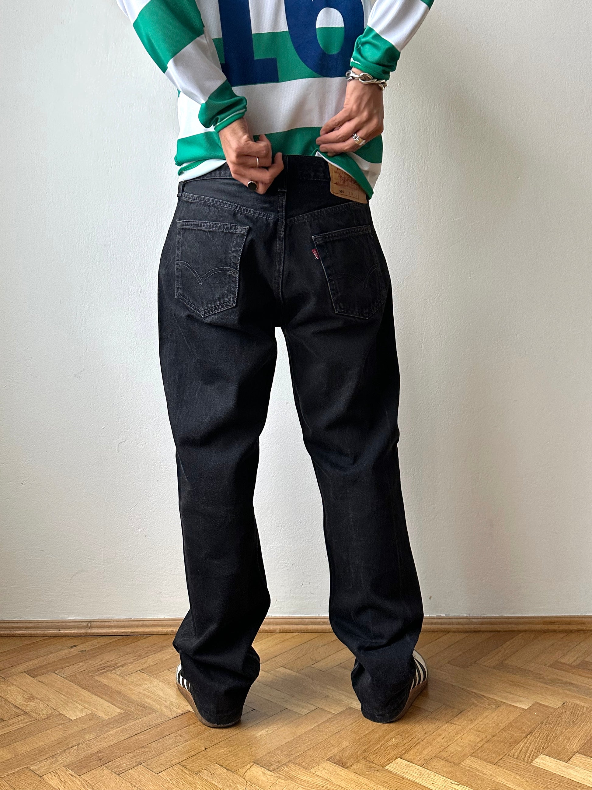 1990s Levi's Black Denim 501 Made in USA 90年代 リーバイス  黒  デニム TOTO Praha 古着屋 Vintage ヴィンテージ プラハ Prague Vintage clothing store shop  