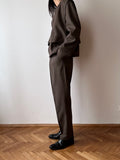 80s France oak brown suits