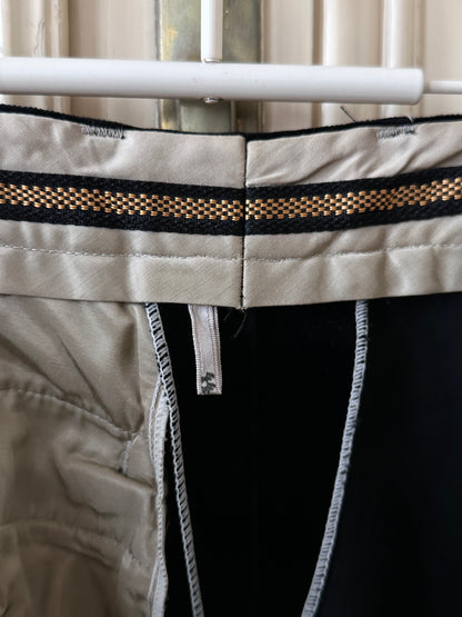 70s Black velvet trousers - w28