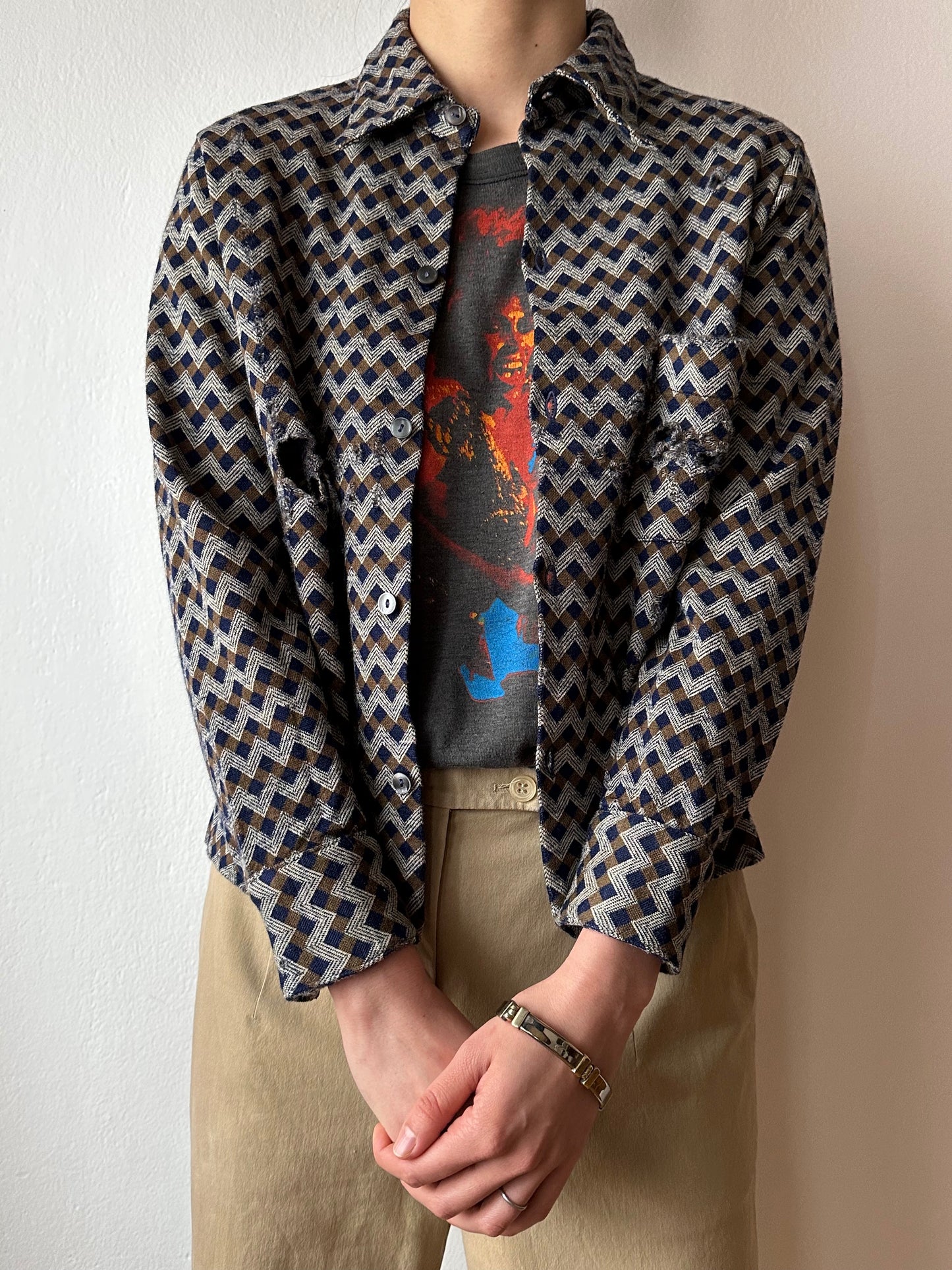 60-70s Boro summer knit jkt.