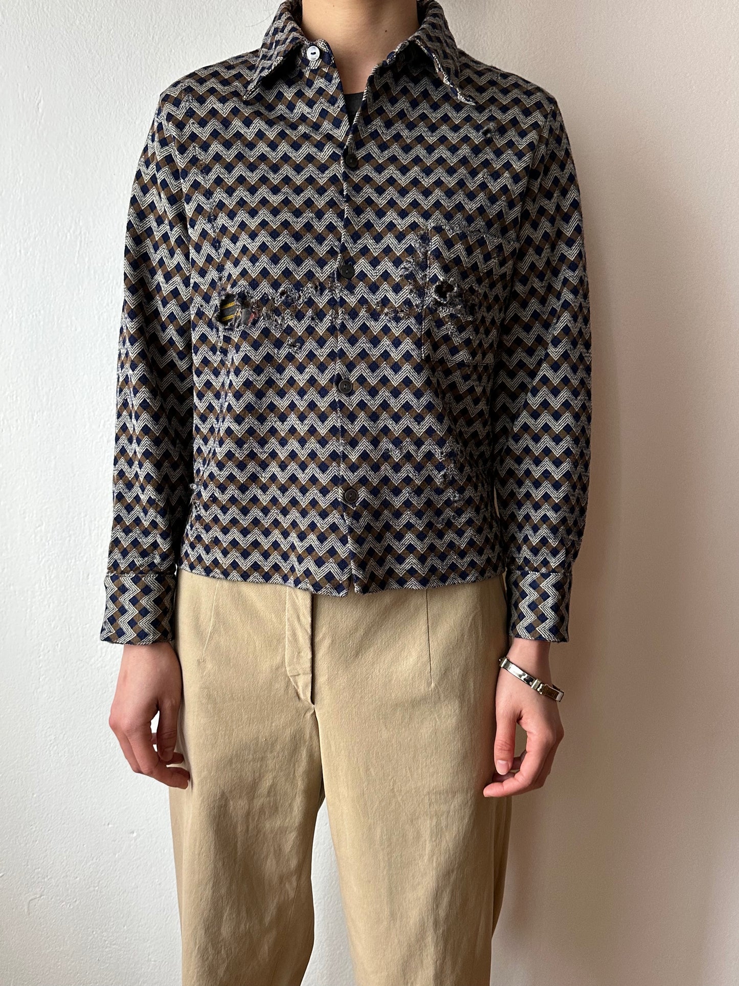 60-70s Boro summer knit jkt.