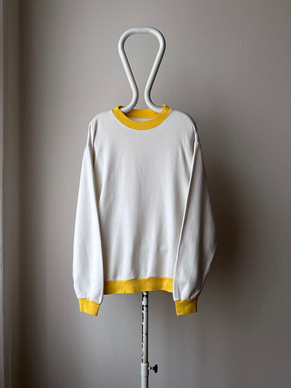 90s 2tone sweat shirt - XL