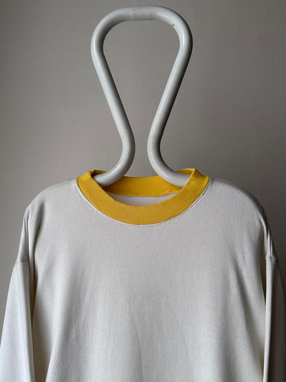 90s 2tone sweat shirt - XL