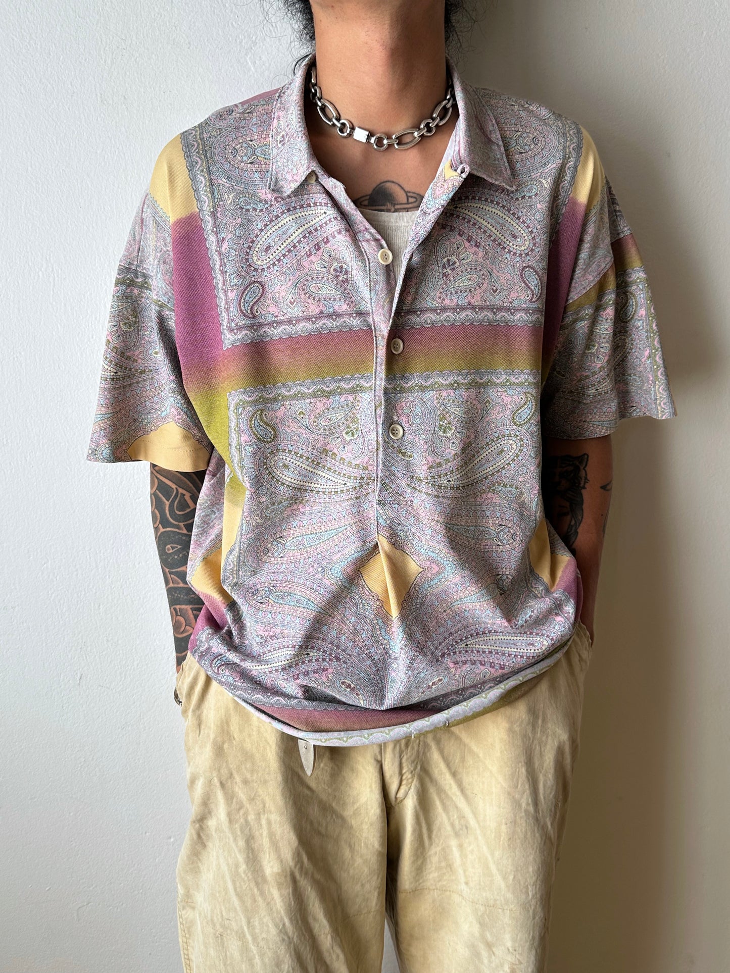Late 1980s C.P. COMPANY Cotton/Nylon shirt