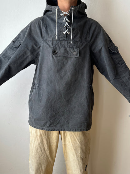 1960s Black cotton smock