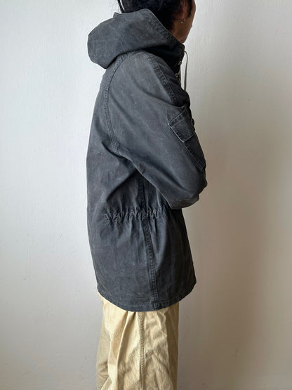 1960s Black cotton smock