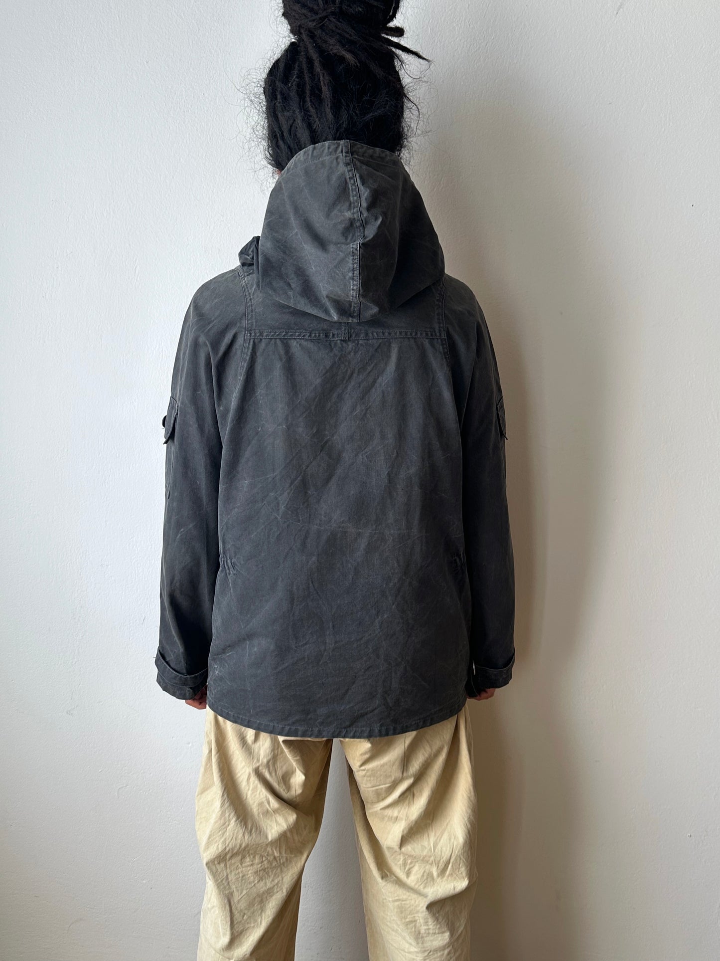 1960s Black cotton smock