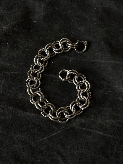800 hammered pattern chain bracelet