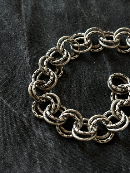 800 hammered pattern chain bracelet