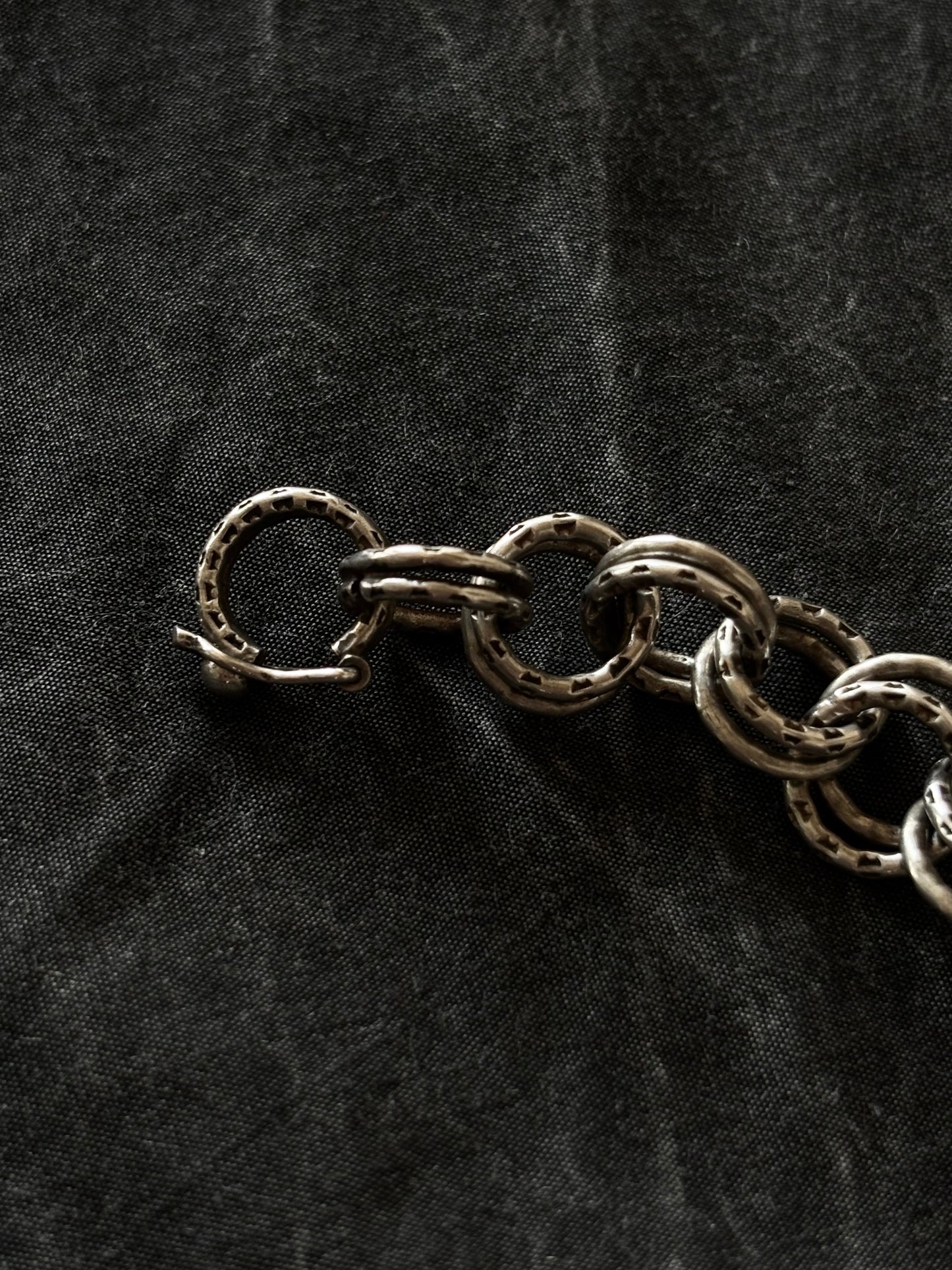 800 hammered pattern chain bracelet