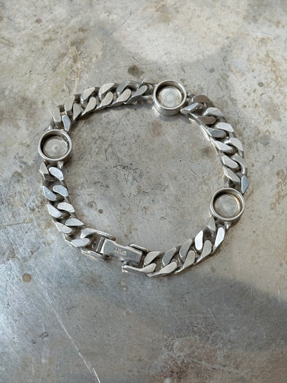 60-70s Franz Scheurle silver nephrite bracelet
