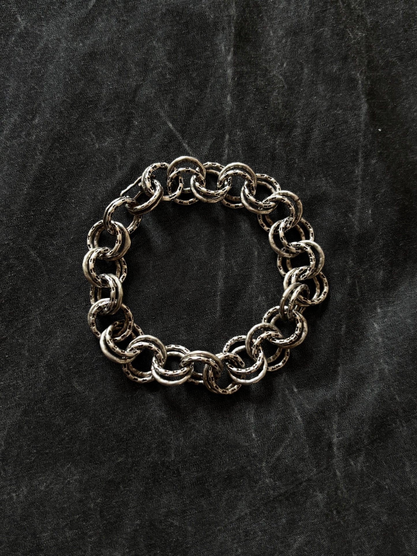 800 hammered pattern chain bracelet