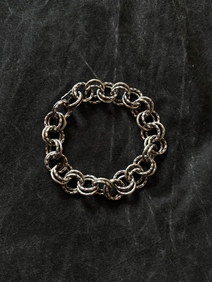 800 hammered pattern chain bracelet