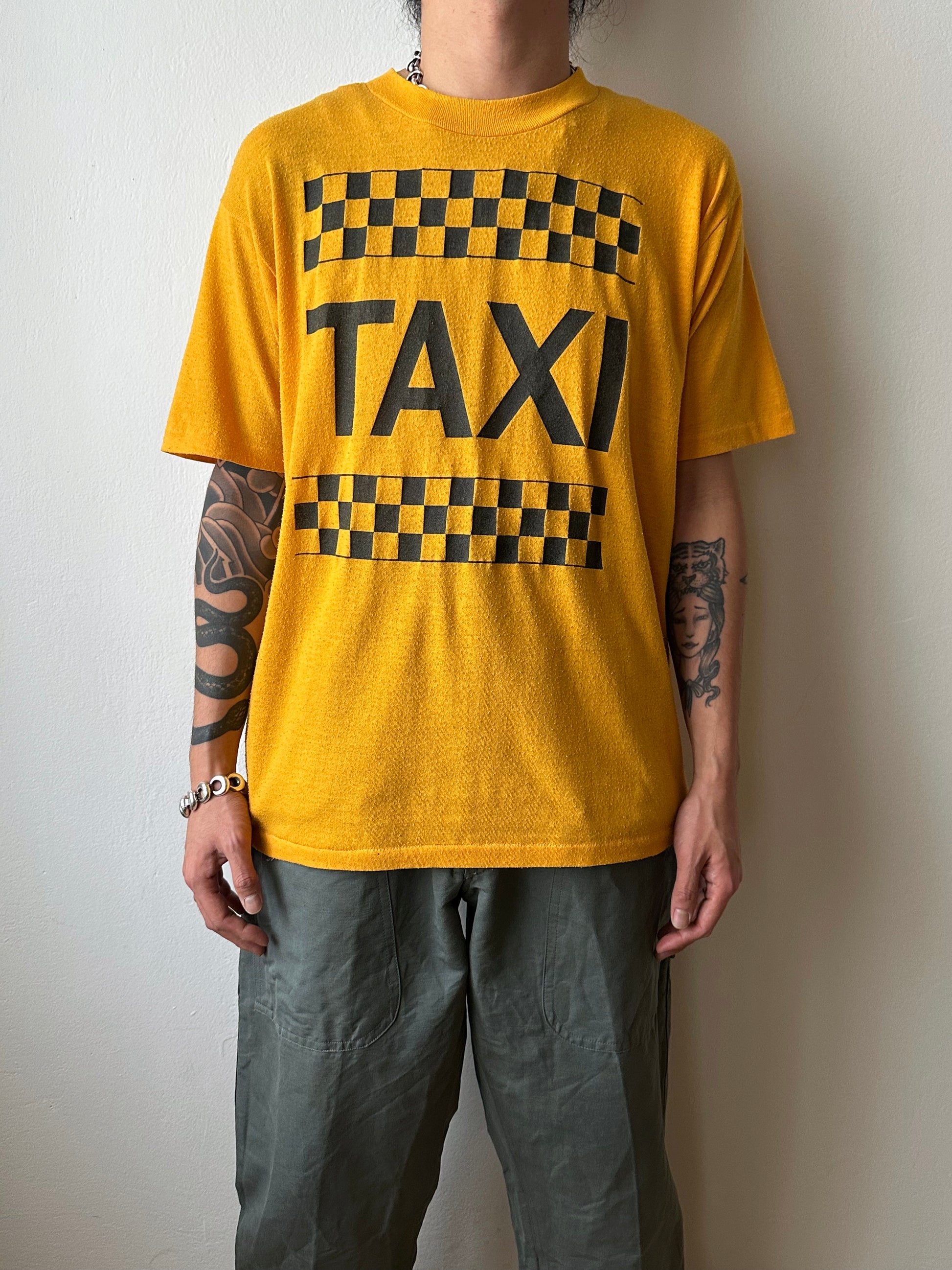 80s Vintage T-shirt Tee Tシャツ ヴィンテージ 80年代 TAXI Toto Praha Vintage clothing store shop Prague プラハ 古着屋